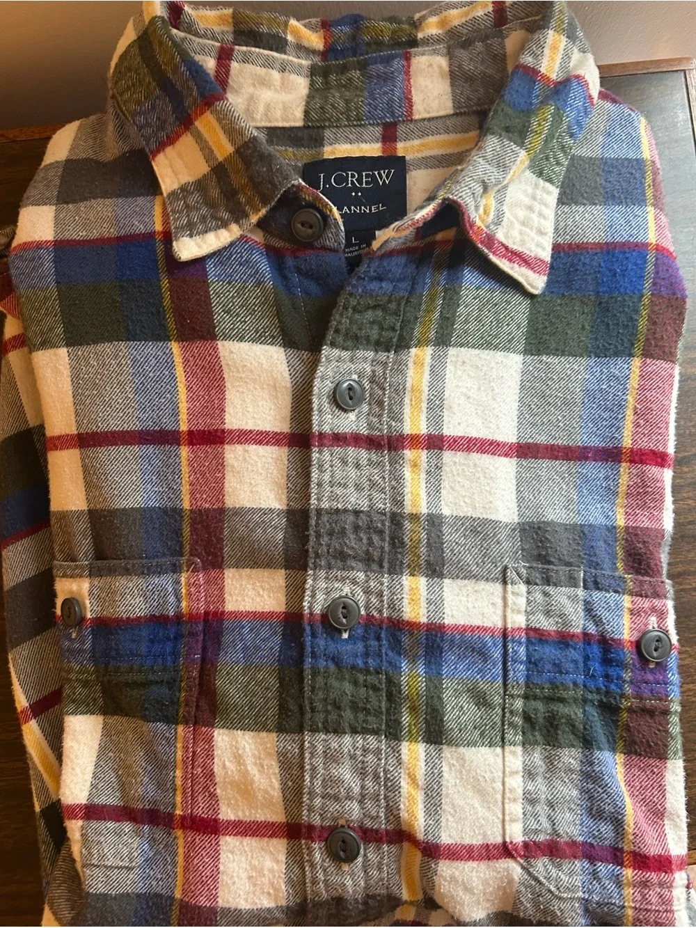 J. Crew Plaid Button-Down Flannel Plaid Shirt